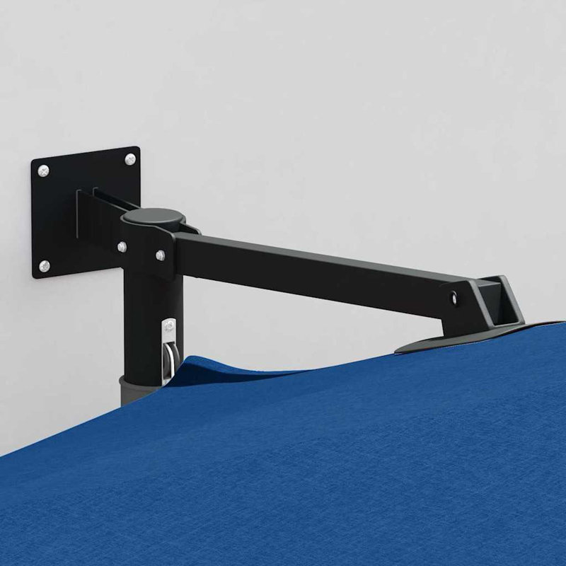 Wall Mount Parasol, 148cm H x 248cm W x 248cm D, Blue