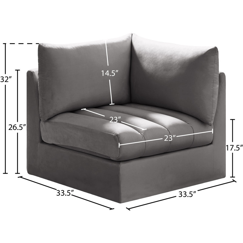 Jacob Velvet Armchair, Gray Velvet
