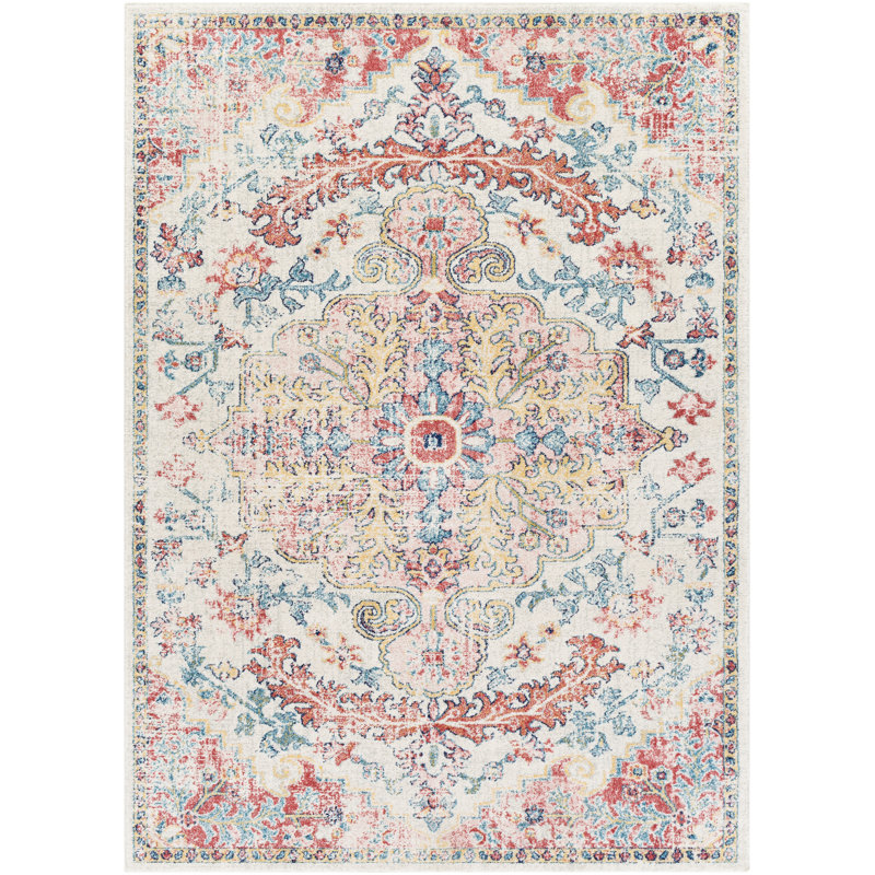 Oriental Indoor Rug, Rectangle 6'7" x 9'