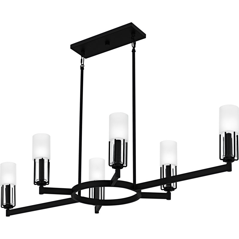 Lustre linéaire Cruz, Noir mat