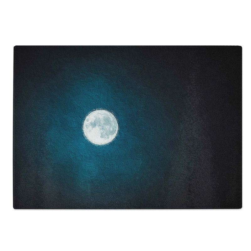 Tempered Glass The Full Moon at Midnight Chopping Board, 28.5 cm W x 20 cm L