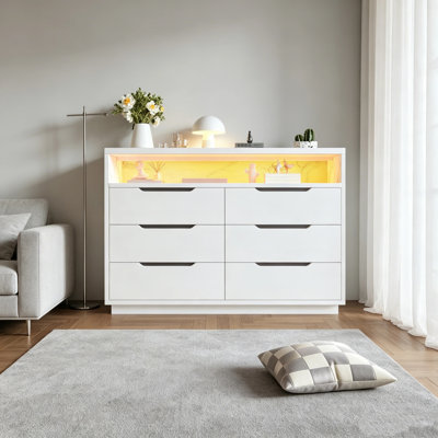 120cm W 6 - Drawer Chest of Drawers