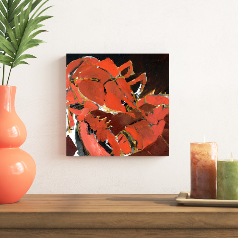 Homard abstrait V, H 12 po x l 12 po x P 1,25 po