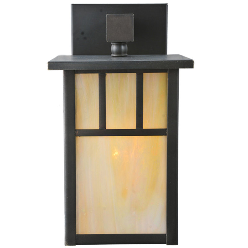 1 - Light Outdoor Wall Lantern, 8.5" H x 5" W x 7" D