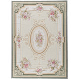 Hand-Knotted High-Quality Gold and Green Area Rug