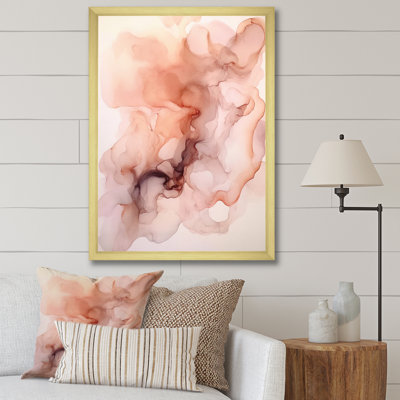 Abstrait «Abricot Crush Infusion» - formes abstraites, décoration murale