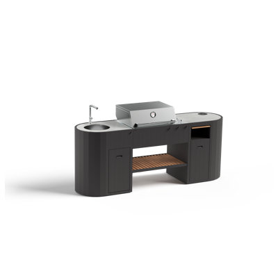 OVO GL - Outdoor Kichten Island- Cabinet with Grill & Sink 