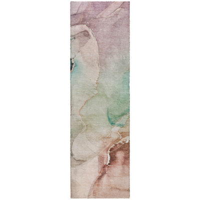 Premium Machine Washable Dream Shag ADS521 Watercolors Rug
