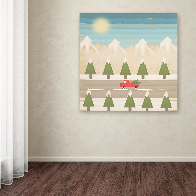 « winter days version ii », art sur toile, H 14 po x l 14 po