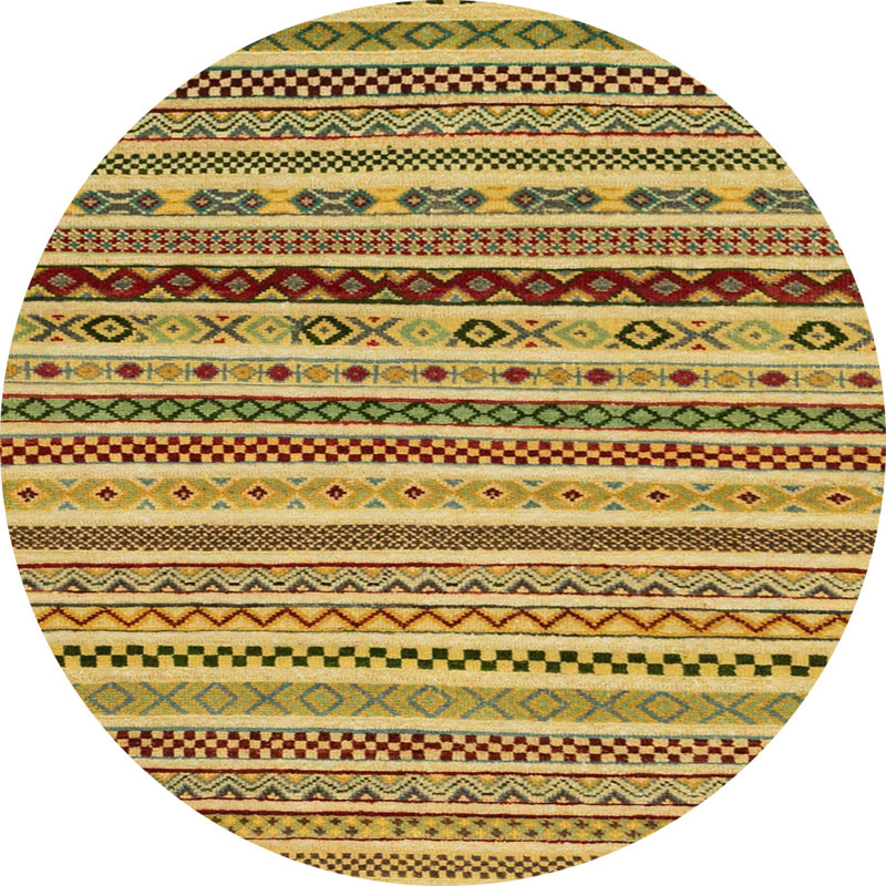 Abstract Indoor Rug, Round 5'
