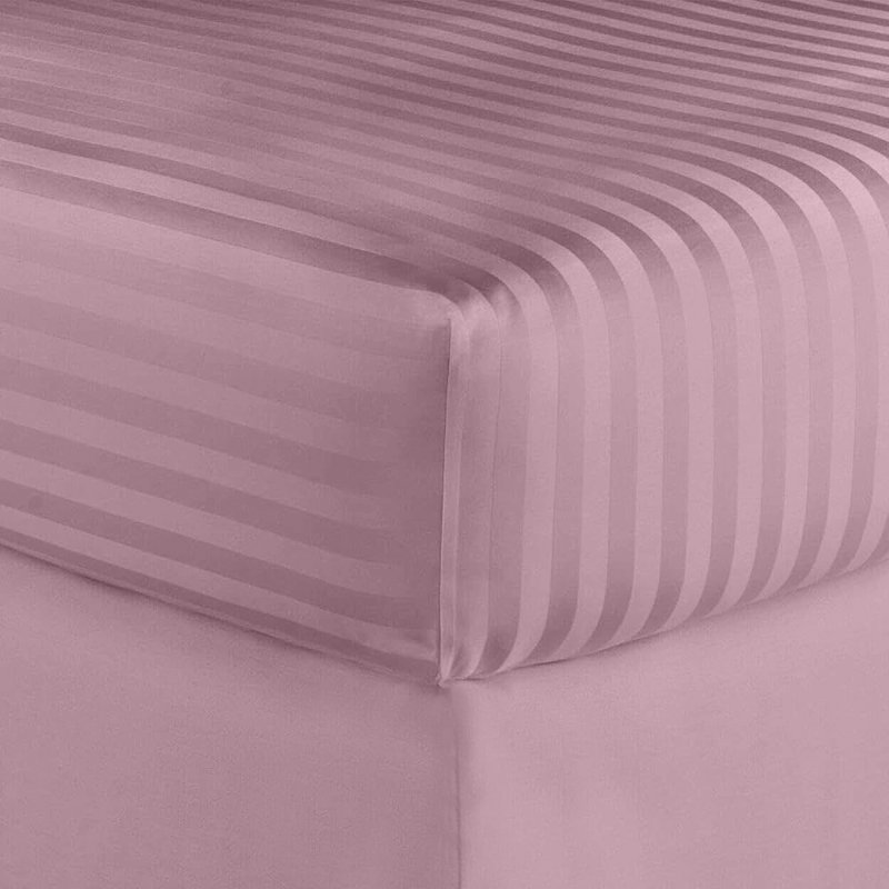 Hotel London Egyptian Cotton Striped Sheet Set, Purple, Twin XL Sheet Set with 1 Pillowcase
