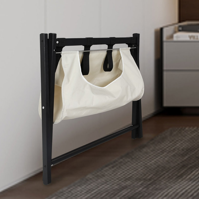 Porte-bagages pliable en bois avec tablette de rangement, porte-valise pour chambre d'hôtel, ensemble de 4