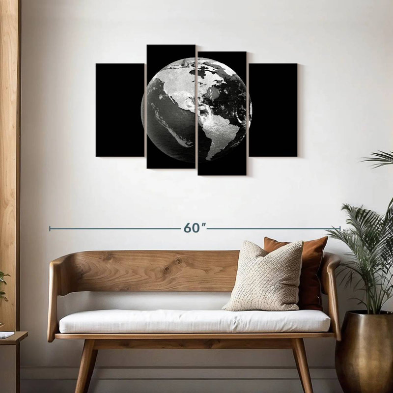 Silver Globe, 27" H x 43" W