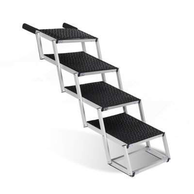 Rampe pliable pour chien, voiture, VUS, camion, escalier portable pour chien de grande taille avec surface antidérapante et conception renforcée, pouvant supporter jusqu'à 250 lb