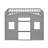 House Loft Bed with Ladder, Solid Pine Wood Frame, Space-Saving Design, Modern and Durable Frame-364974179-364974207