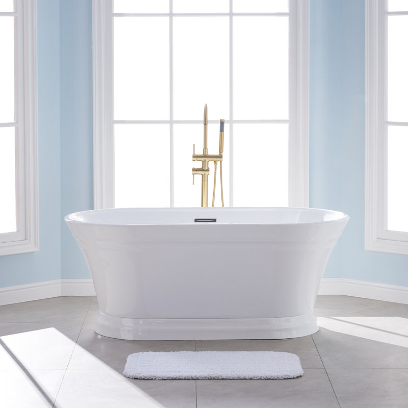 58.87'' x 31'' Freestanding Acrylic Bathtub