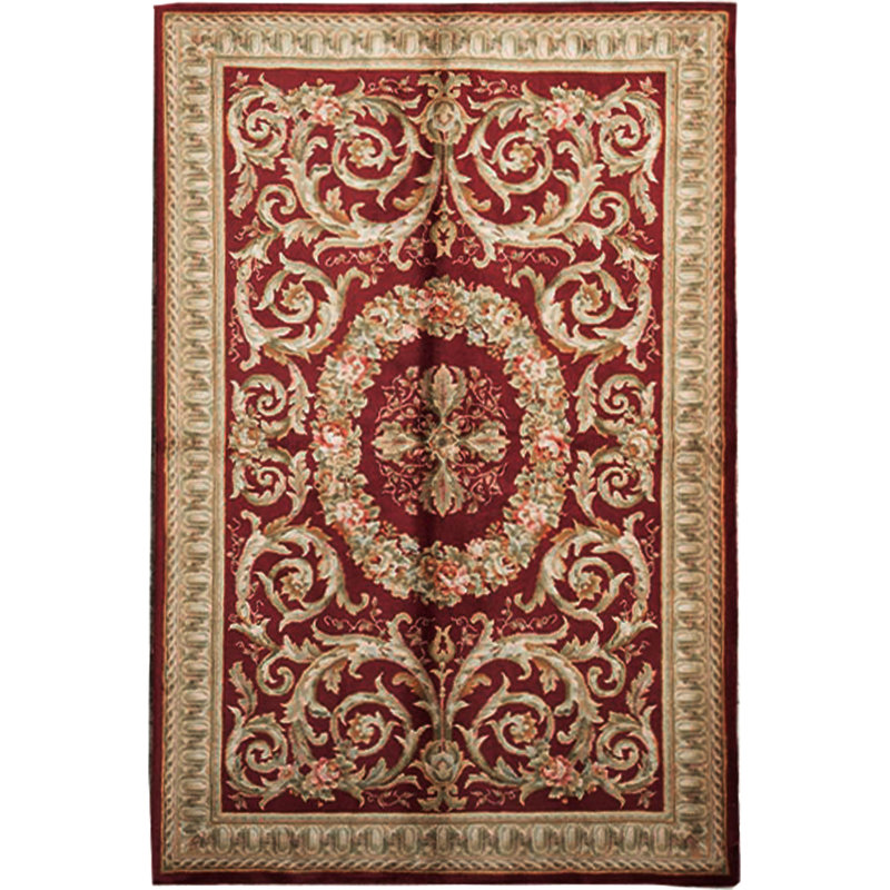 Hand-Knotted High-Quality Red Area Rug