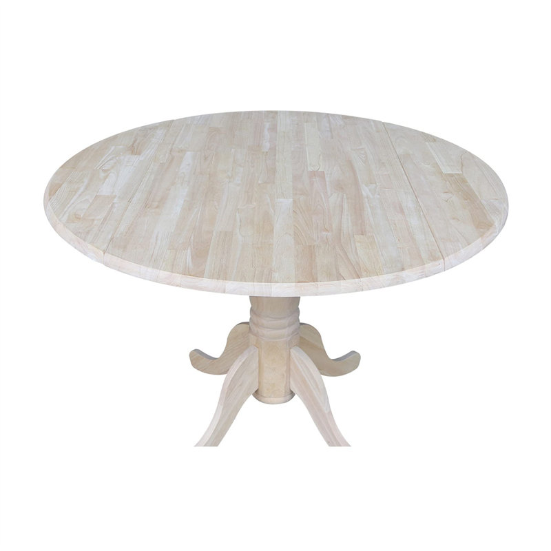 Table de salle à manger extensible en bois manufacturé 29,49 po H, Blanc/Crème