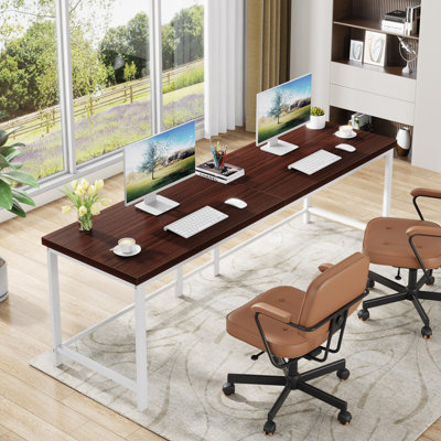 Jameah 200cm Double Computer Desk, Extra Long 2 Person Desk Workstation