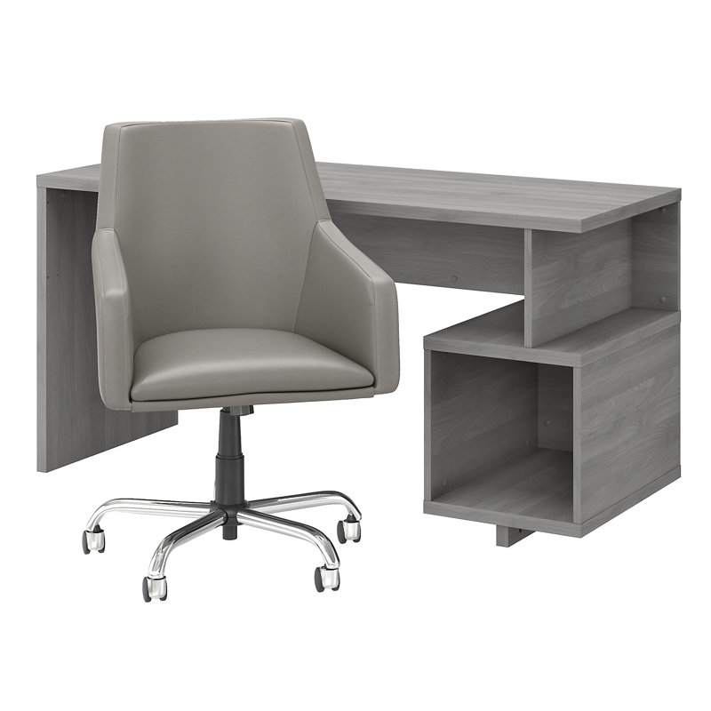 Ensemble de bureau et de chaises Madison Avenue, Gris moderne