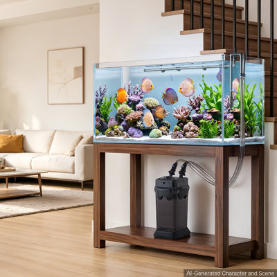 Canister Filter 700 GPH 5-Stage External Aquarium Filter Copper Motor, for Fish Tanks, Aquariums, Adjustable Flow, Leak Protection, Powerful Water Circulation Cleaning Machine, Quite Operation