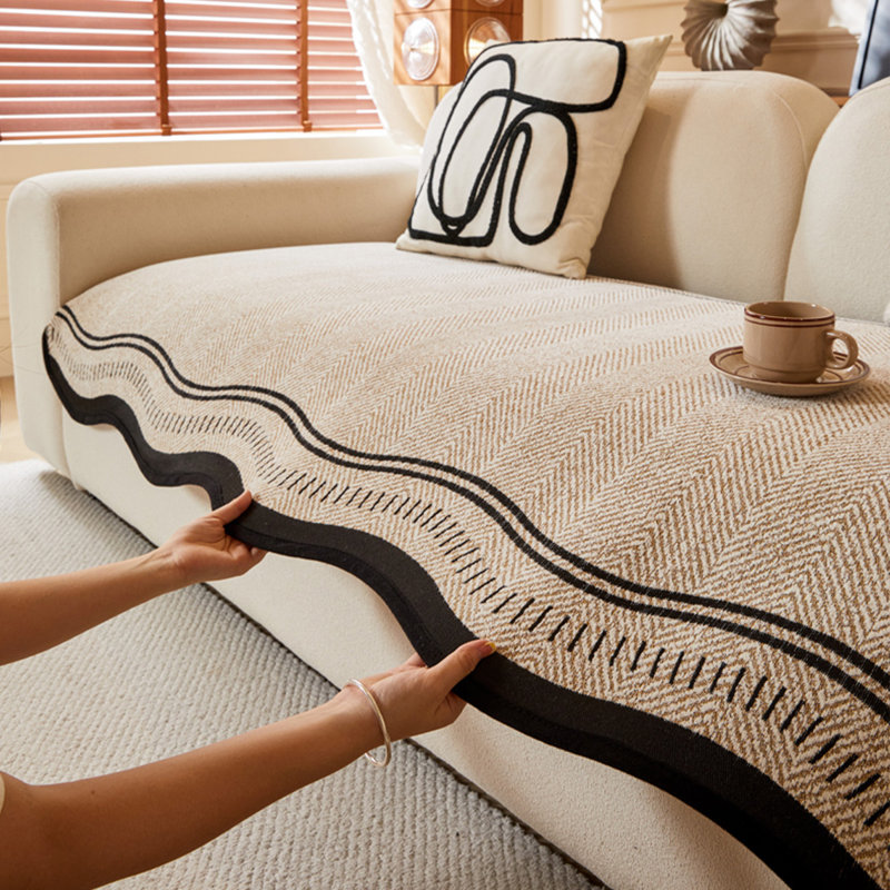 Housse pour canapé en chenille, H 0,2 po x l 82,68 po x P 35,43 po