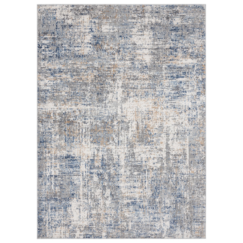 Tapis surdimensionné bleu 9 pi 10 po x 10 pi 6 po Fanna Elegance de United Weavers, Rectangle 9 pi 10 po x 13 pi 2 po