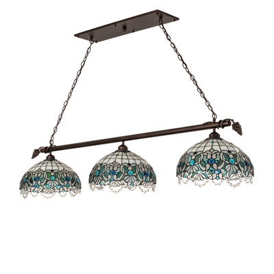 68" Long Angelica 3 Light Island Pendant