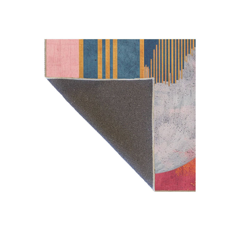 Tapis tissé à motif coloré avec motif de lune coloré, Sous-tapis rectangulaire de 3 pi 3 po x 4 pi 11 po