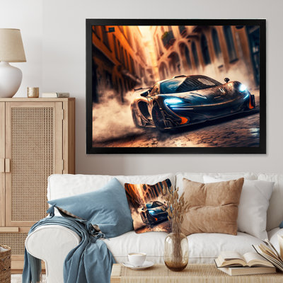 «Futuristic Bugatti Sports Car Racing IV», reproduction sur toile