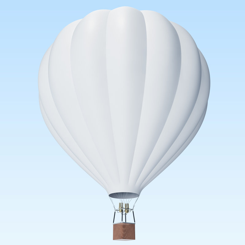 Montgolfière blanche Withamsville, H 30 po x l 30 po