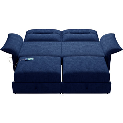 Il s'agit d'un canapé multifonctionnel avec un canapé-lit convertible de 85 pouces. Il est de conception deux-en-un et convient à la fois pour s'asseoir et se coucher. Il est fait d'un tissu moelleux et convient aux deux salons