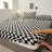 Grid Sheet Set 4 PCs Bedding Sheet Set 1 Fitted Sheet 1 Flat Sheet 2 Pillowcases-115839516-115839517