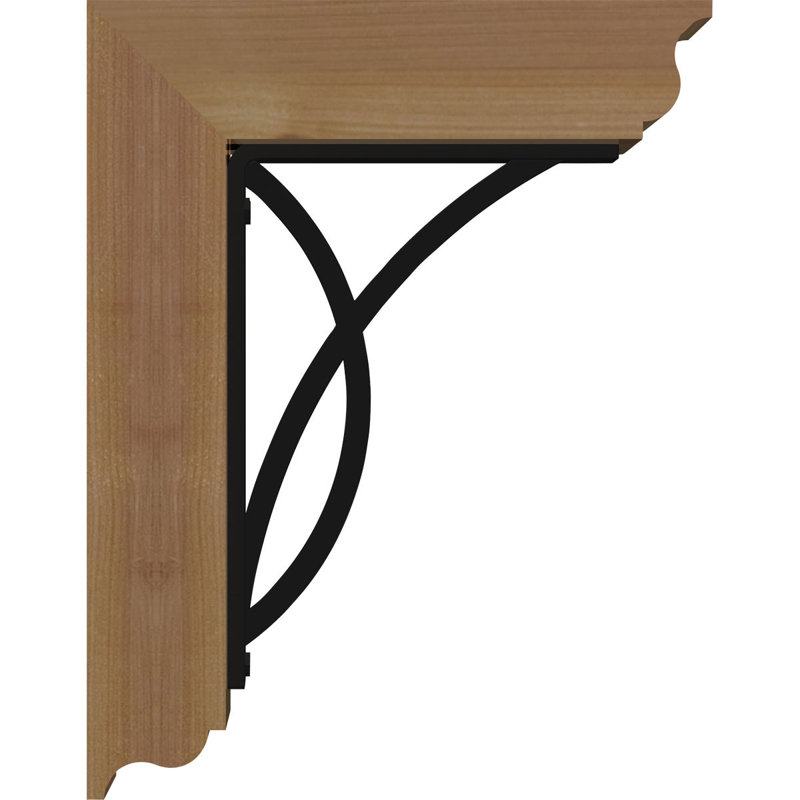 Support simple en acier 4 po Miller, H 19 po x P 16 po, Cèdre rouge de l'Ouest l 3 1/2 po x T 2 po (lisse