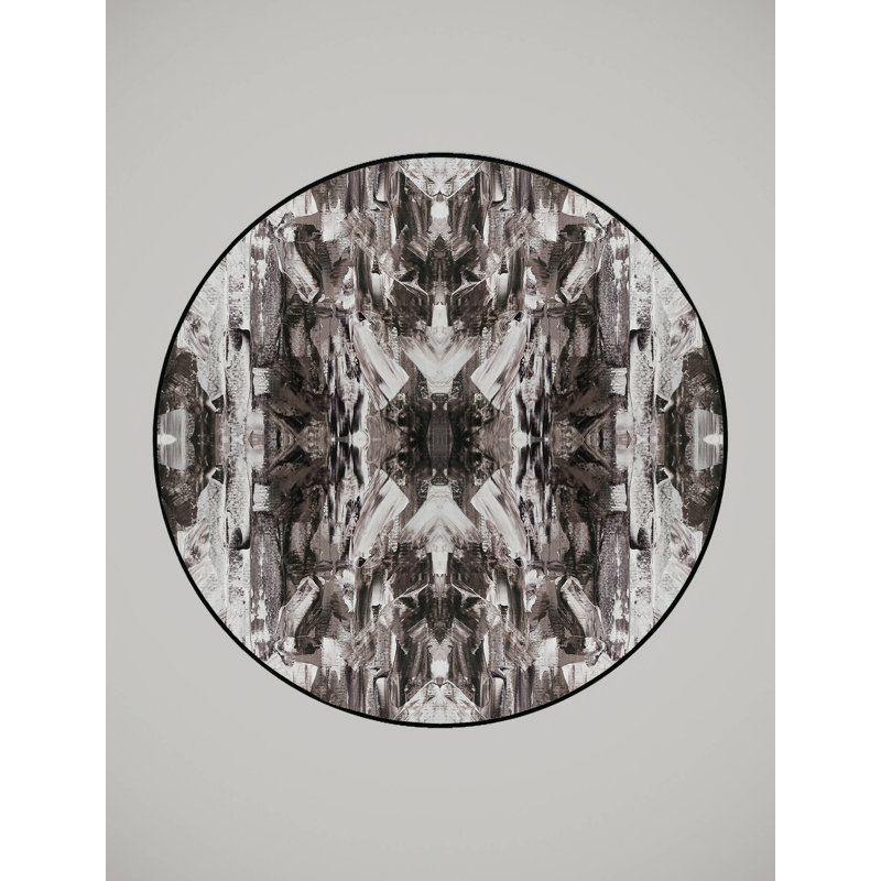 Erelene Washable Indoor Rug, Round 4'
