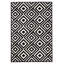 Velours Machine Woven Black/White Indoor Rug-23403951