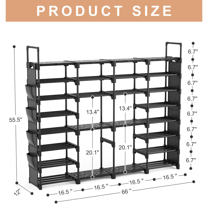 66 Pair Shoe Rack