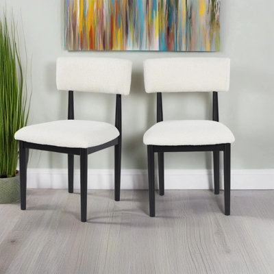 Ebern Designs Kareem Boucle Upholstered Dining Chairs