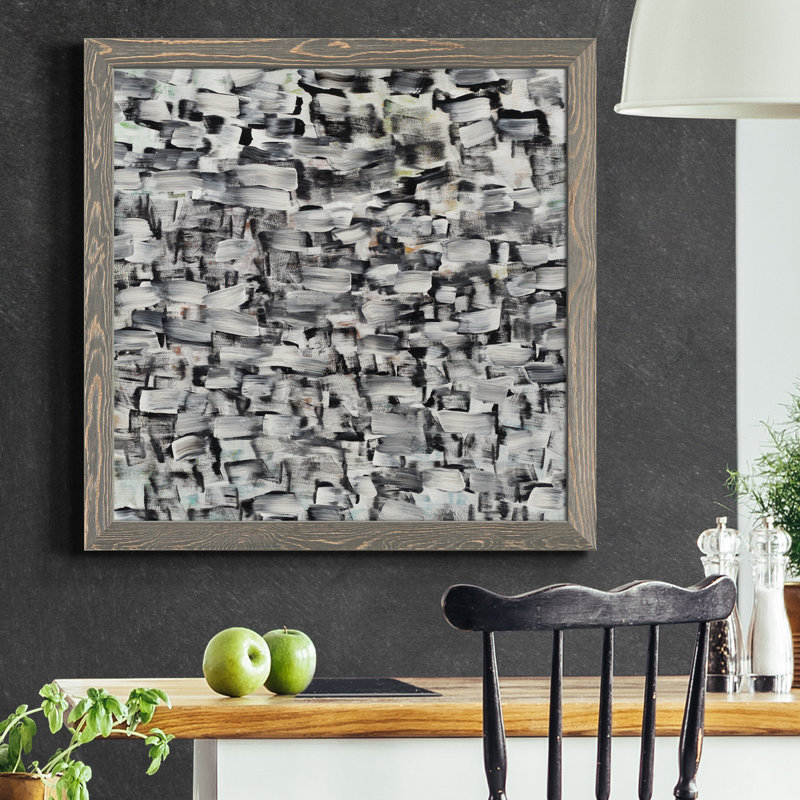Toile encadrée noire et blanche et sur toute la surface - prête à être accrochée, H 35,5 po x l 35,5 po x P 1,5 po