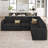 L-Shaped Modular Sleeper Sectional-101957146