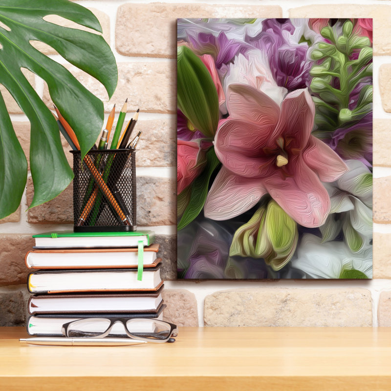 Toile épique Graffiti «Oriental Lily» par Dante Plata, 12 po x 16 po, H 16 po x l 12 po