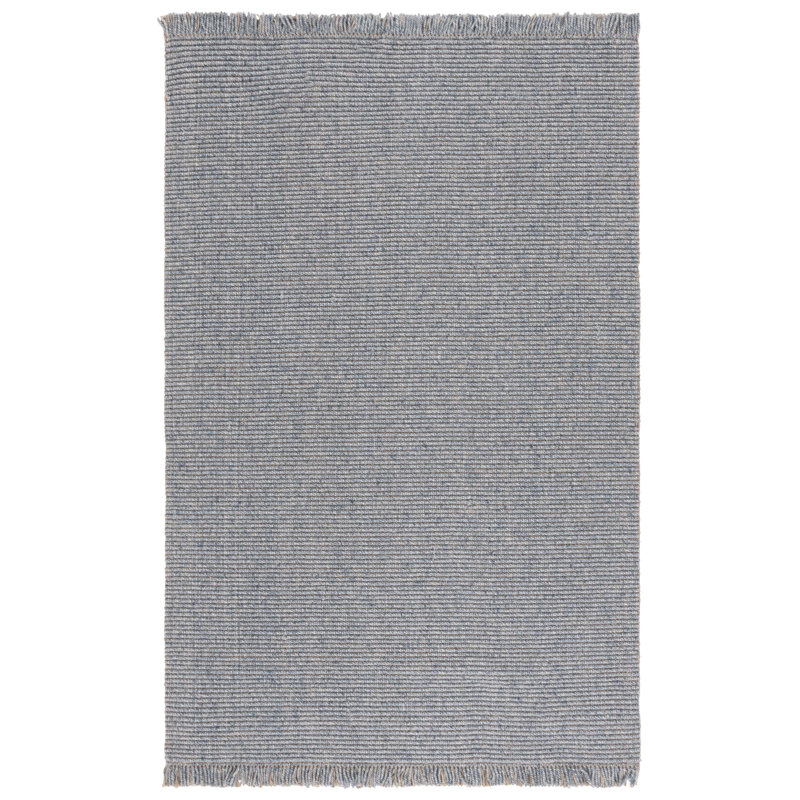 Tapis bleu marine Natural Fibre 842, Rectangulaire 3 pi x 5 pi