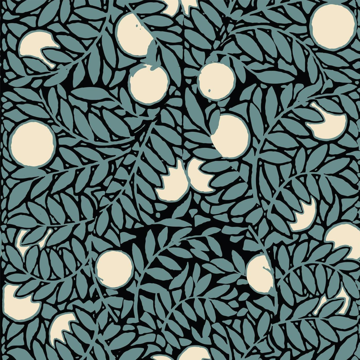 Signature Self-Adhesive Wallpaper, Blue/Cream, Faux Grasscloth, Non-pasted