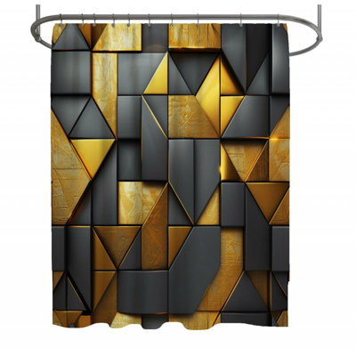 Abstract Geometry Visual Geometric Shower Curtain