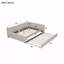 Structure de lit double tapissier, USB, lit gigogne simple-437589712