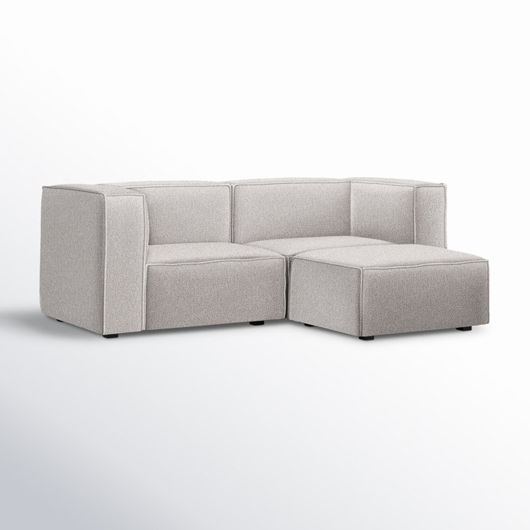 Shonnard 88" Upholstered Modular Sofa and Ottoman