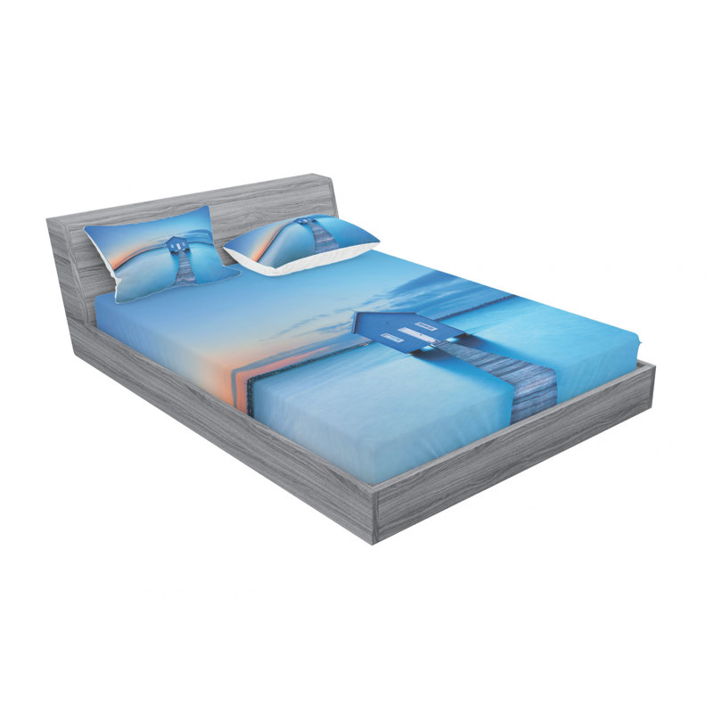 Microfiber Sheet Set, Queen Sheet Set with Fitted Sheet