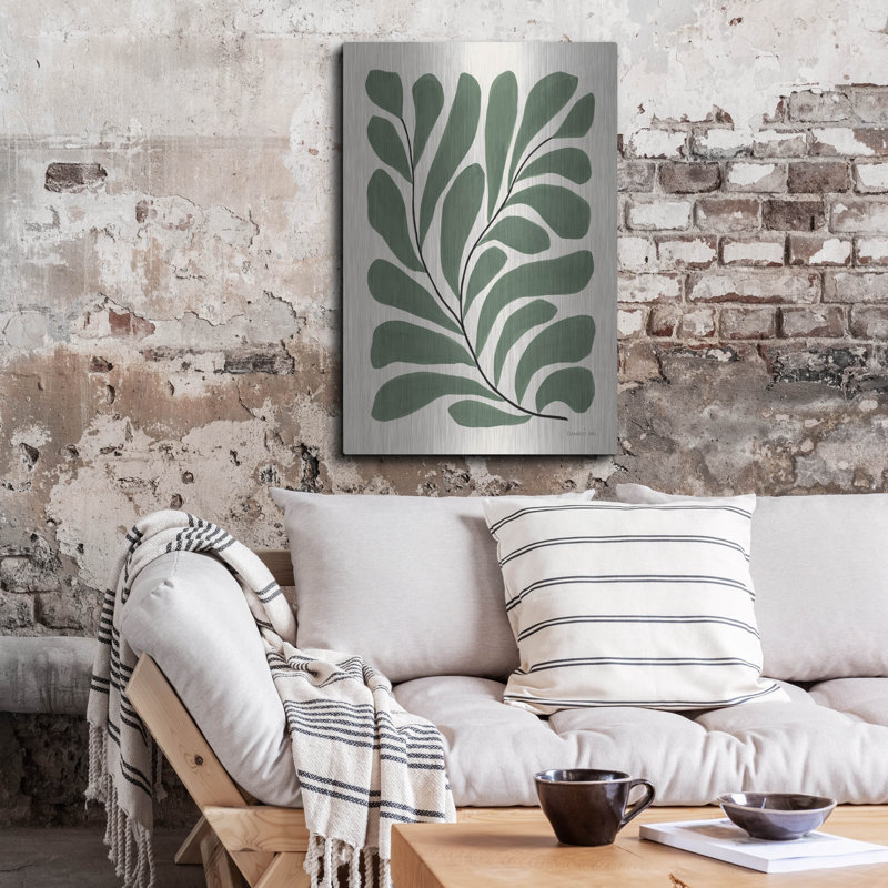Winston Porter «Botanical Joy 1» par Danhui Nai, art mural en métal, H 36 po x l 36 po