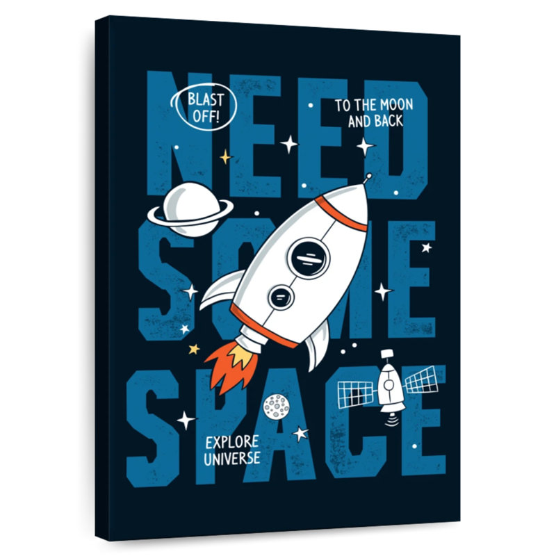 Need Some Space Typography, 51" H x 34" W