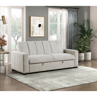 Modern Sofatransitional  Convertible Sofa With Pull-Out Bed   Upholstery Solid Wood  Furniture 1Pc
